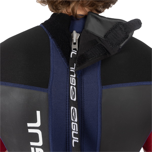 2025 Gul Mens Response 3/2mm Back Zip Shorty Wetsuit RE3319-C1 - Navy / Red